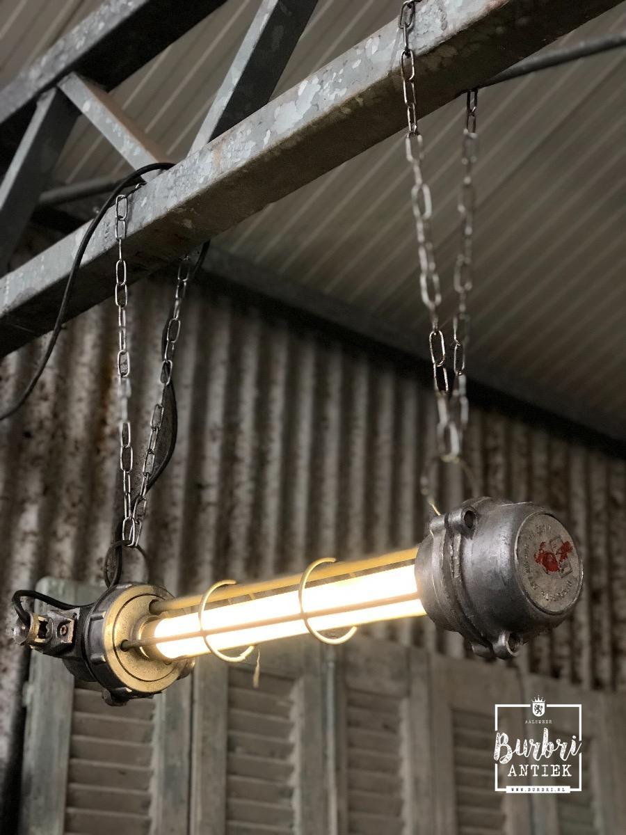 Lamp Industrieel stijl Hout - TL lampen Industriële Verlichting Burbri